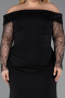 Long Black Formal Plus Size Dress ABU6103