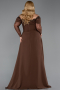 Long Brown Plus Size Evening Dress ABU6135