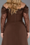 Long Brown Plus Size Evening Dress ABU6135