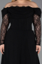 Long Black Plus Size Evening Dress ABU6135