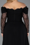 Long Black Plus Size Evening Dress ABU6135