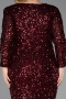 Long Burgundy Scaly Plus Size Evening Dress ABU6074