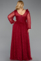Long Burgundy Dantelle Formal Plus Size Dress ABU6131