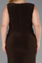 Brown Long Plus Size Evening Dress ABU2854