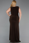 Brown Long Plus Size Evening Dress ABU2854