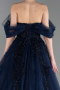 Navy Blue Long Plus Size Haute Couture Dress ABU3623