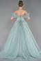 Mint Long Plus Size Haute Couture Dress ABU3623