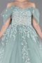 Mint Long Plus Size Haute Couture Dress ABU3623