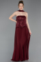 Long Burgundy Chiffon Evening Dress ABU6150