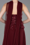 Long Burgundy Chiffon Evening Dress ABU6150