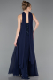 Long Navy Blue Chiffon Evening Dress ABU6150