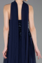 Long Navy Blue Chiffon Evening Dress ABU6150