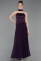 Long Purple Chiffon Evening Dress ABU6150