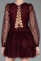 Short Burgundy Dantelle Cocktail Dress ABK2623