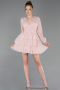 Short Powder Color Dantelle Cocktail Dress ABK2623
