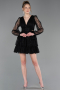 Short Black Dantelle Cocktail Dress ABK2623