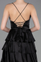 Short Black Satin Cocktail Dress ABK2624