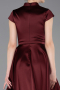 Midi Burgundy Satin Cocktail Dress ABK2626