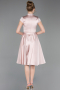 Midi Powder Color Satin Cocktail Dress ABK2626