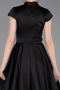 Midi Black Satin Cocktail Dress ABK2626