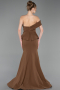 Long Brown Mermaid Evening Gown ABU6153