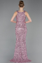 Powder Color Long Scaly Evening Dress ABU5135