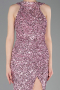 Powder Color Long Scaly Evening Dress ABU5135