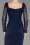Navy Blue Midi Cocktail Dress ABK2387