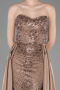 Long Cappuccino Beaded Evening Dress ABU6125