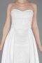 Long White Beaded Evening Dress ABU6125