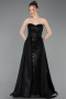 Long Black Beaded Evening Dress ABU6125