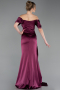 Plum Long Satin Mermaid Evening Gown ABU5765