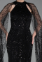 Long Black Beaded Evening Dress ABU6154