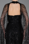 Long Black Beaded Evening Dress ABU6154