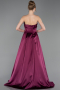 Plum Long Satin Evening Dress ABU5932