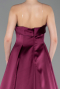 Plum Long Satin Evening Dress ABU5932