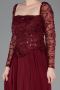 Long Burgundy Chiffon Evening Dress ABU6157
