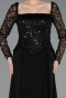 Long Black Chiffon Evening Dress ABU6157