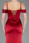 Long Burgundy Satin Prom Gown ABU6158