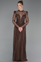 Long Brown Dantelle Prom Gown ABU6160