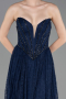 Long Navy Blue Dantelle Prom Gown ABU6160