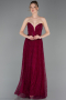 Long Plum Dantelle Prom Gown ABU6160