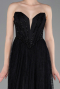 Long Black Dantelle Prom Gown ABU6160