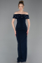 Long Navy Blue Prom Gown ABU6161