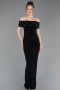 Long Black Prom Gown ABU6161