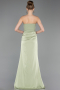 Long Pistachio Green Satin Prom Gown ABU6096