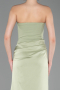 Long Pistachio Green Satin Prom Gown ABU6096