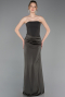Long Olive Drab Satin Prom Gown ABU6096