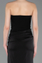 Long Black Satin Prom Gown ABU6096