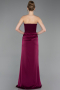 Long Cherry Colored Satin Prom Gown ABU6096